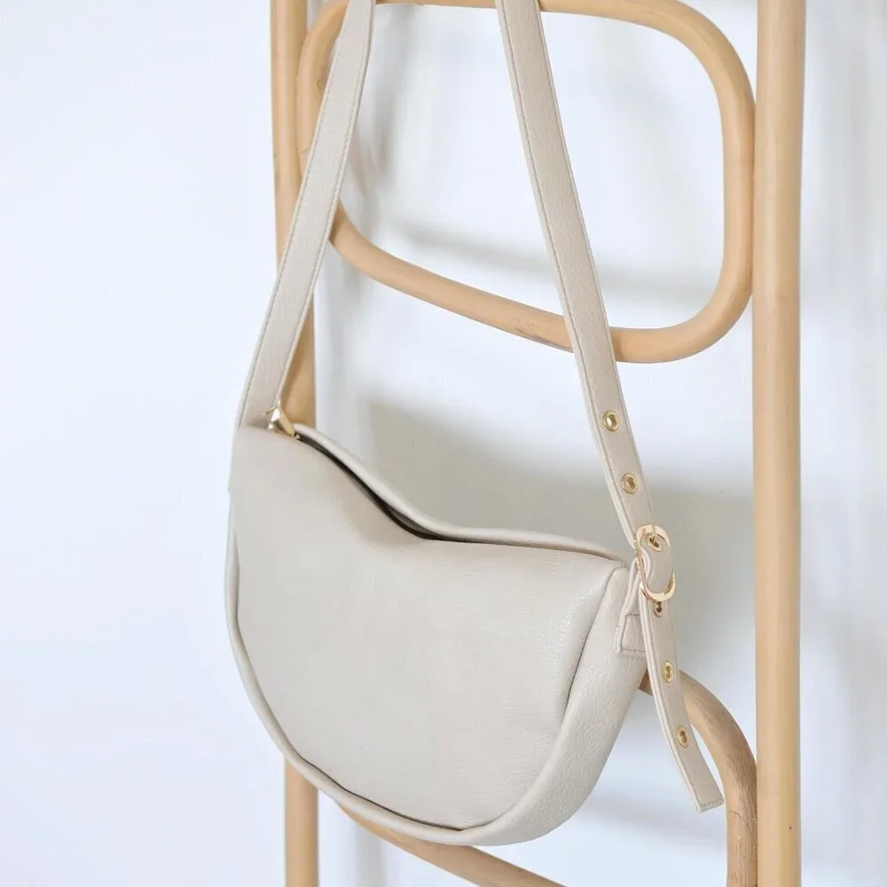Vegan Leather Crossbody Bag Women Adjustable Strap Spacious Hobo Shoulder